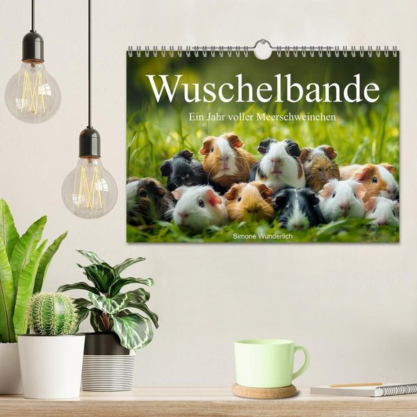 Produktbild: Wuschelbande - Ein Jahr voller Meerschweinchen (Wandkalender 2026 DIN A4 quer), CALVENDO Monatskalender
