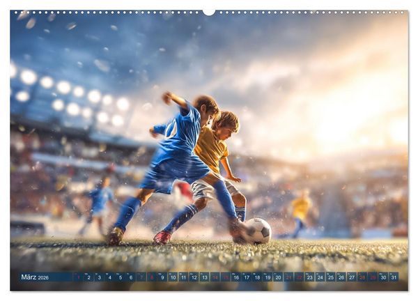 Produktbild: Fussball - Kids in Action (Wandkalender 2026 DIN A2 quer), CALVENDO Monatskalender