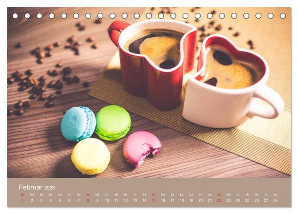 Produktbild: I Love Coffee - Dein Kaffeekalender f&uuml;r Geniesser des schwarzen Goldes (Tischkalender 2026 DIN A5 quer), CALVENDO Monatskalender
