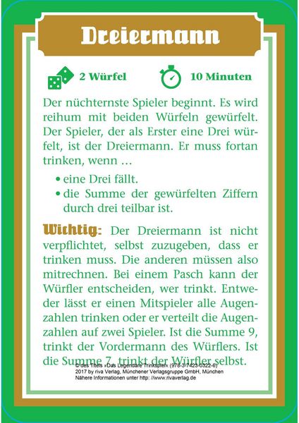 Produktbild: Das legend&auml;re Trinkspiel