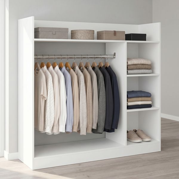 Produktbild: Holz Kleiderst&auml;nder mit Regal & Stange Palosa M