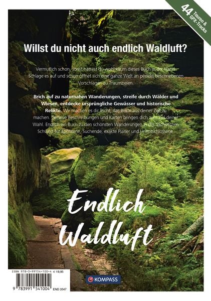 Produktbild: KOMPASS Endlich Waldluft - S&auml;chsische Schweiz