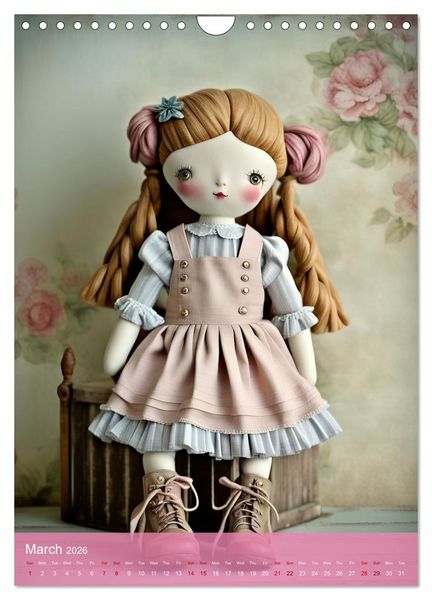 Produktbild: Romantic Dolls (Wall Calendar 2026 DIN A4 portrait), CALVENDO 12 Month Wall Calendar