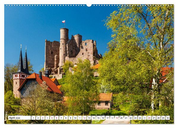 Produktbild: Werra Burgen Steig (hochwertiger Premium Wandkalender 2026 DIN A2 quer), Kunstdruck in Hochglanz