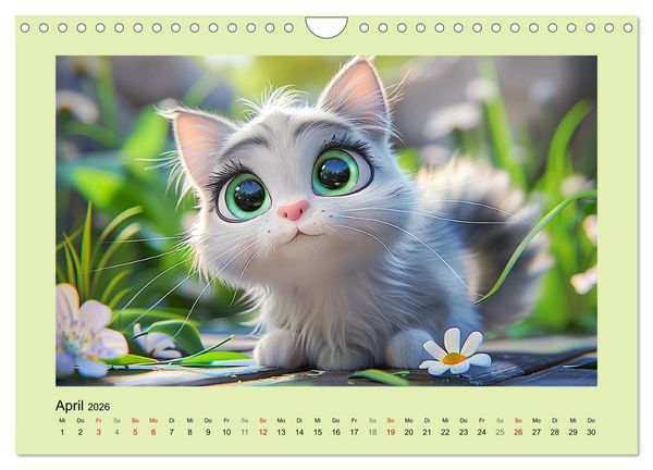 Produktbild: Katzen-Paradies. Entz&uuml;ckende Cartoon-K&auml;tzchen zum verlieben (Wandkalender 2026 DIN A4 quer), CALVENDO Monatskalender