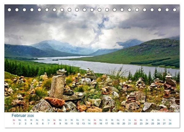 Produktbild: Schottlands S&uuml;den 2026. Impressionen zwischen Edinburgh, Loch Ness und Isle of Skye (Tischkalender 2026 DIN A5 quer), CALVENDO Monatskalender