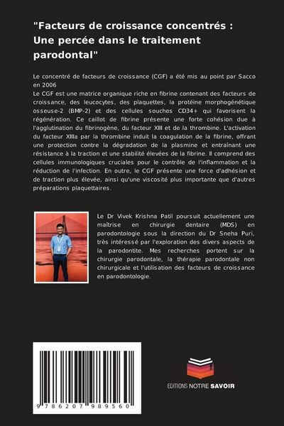 Produktbild: "Facteurs de croissance concentr&eacute;s : Une perc&eacute;e dans le traitement parodontal"