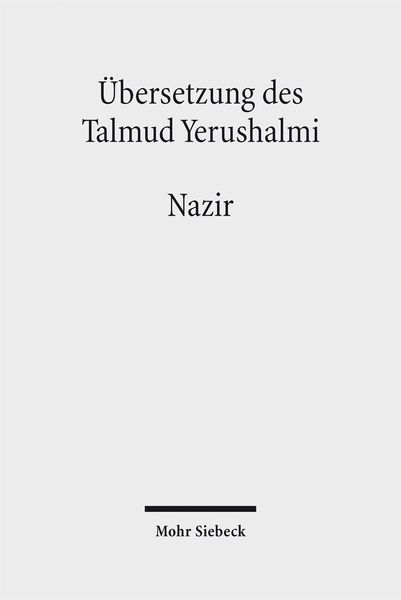 Produktbild: &Uuml;bersetzung des Talmud Yerushalmi