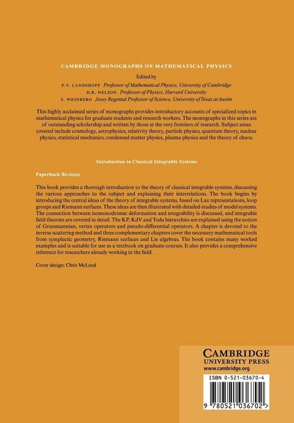 Produktbild: Introduction to Classical Integrable Systems