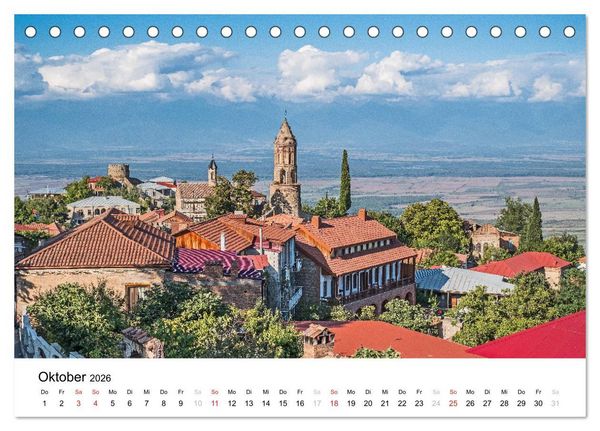 Produktbild: Eine Reise durch Georgien (Tischkalender 2026 DIN A5 quer), CALVENDO Monatskalender