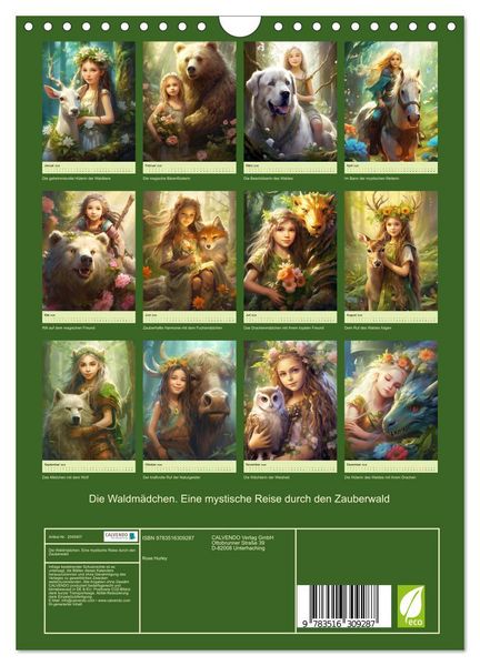 Produktbild: Die Waldm&auml;dchen. Eine mystische Reise durch den Zauberwald (Wandkalender 2026 DIN A4 hoch), CALVENDO Monatskalender
