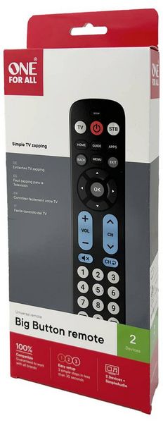 Produktbild: One For All URC6821 Universal Fernbedienung Schwarz