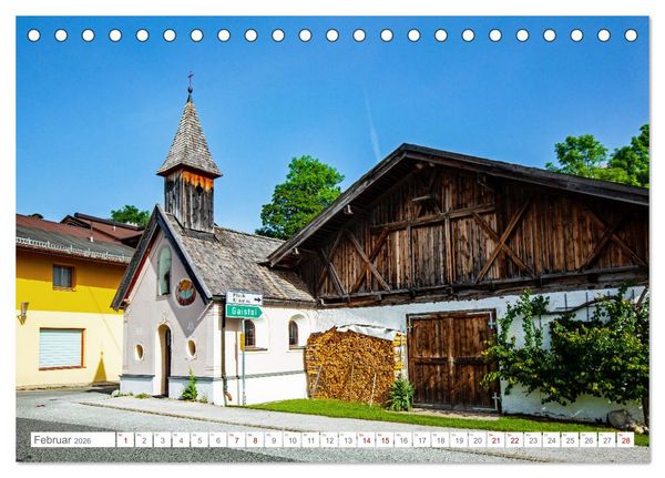 Produktbild: Kapellen im Tiroler Leutaschtal (Tischkalender 2026 DIN A5 quer), CALVENDO Monatskalender