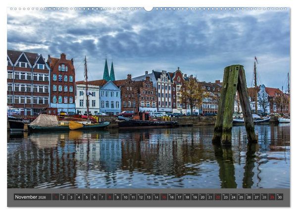 Produktbild: Die Hansestadt L&uuml;beck (hochwertiger Premium Wandkalender 2026 DIN A2 quer), Kunstdruck in Hochglanz