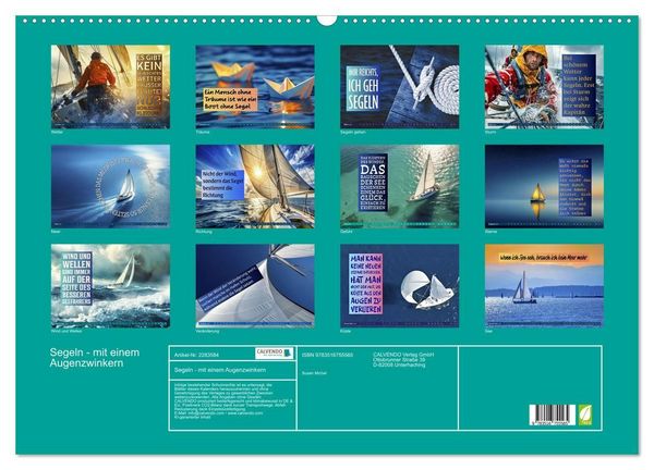 Produktbild: Segeln - mit einem Augenzwinkern (Wandkalender 2027 DIN A2 quer), CALVENDO Monatskalender