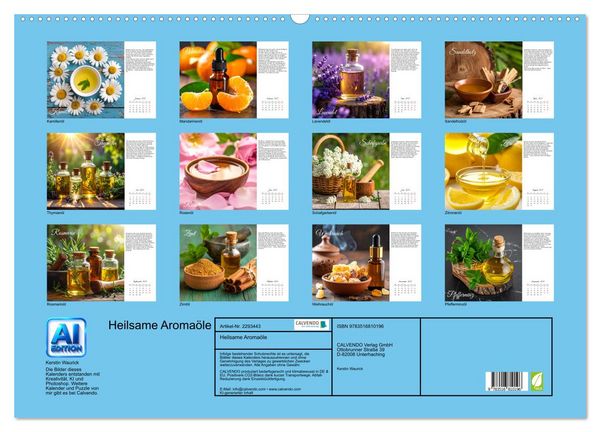 Produktbild: Heilsame Aroma&ouml;le (Wandkalender 2027 DIN A2 quer), CALVENDO Monatskalender