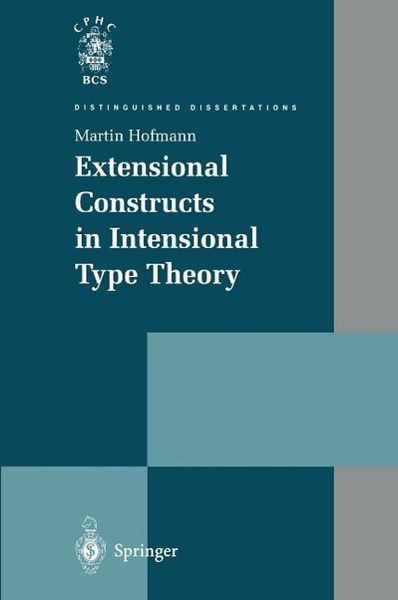 Produktbild: Extensional Constructs in Intensional Type Theory