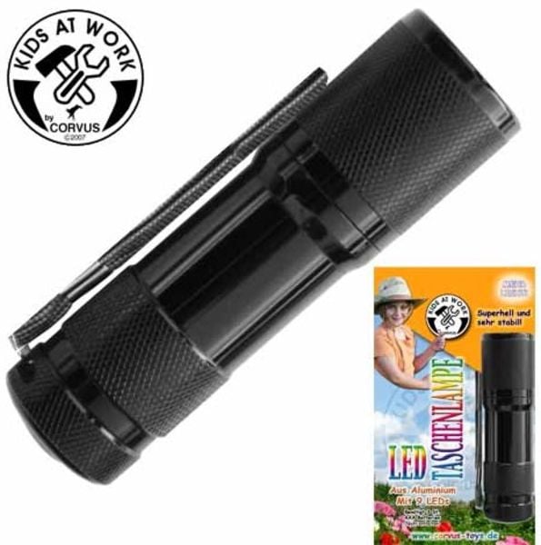 Corvus Inh. Heiner Gramsch Kids at work: Taschenlampe LED schwarz