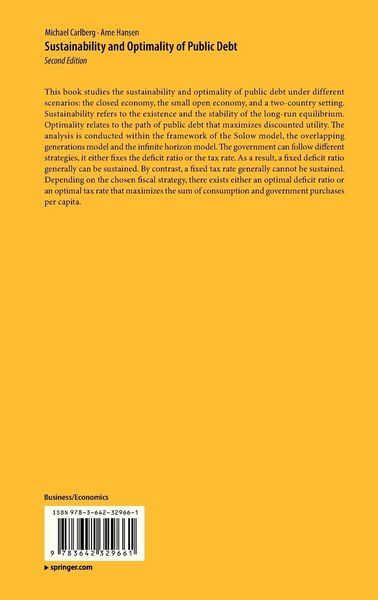 Produktbild: Sustainability and Optimality of Public Debt
