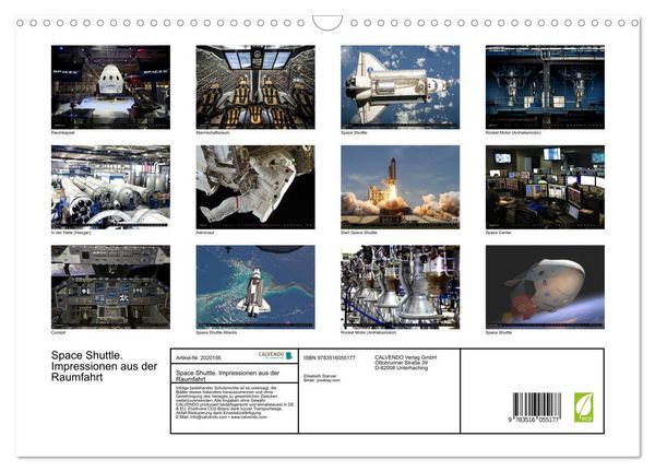 Produktbild: Space Shuttle. Impressionen aus der Raumfahrt (Wandkalender 2026 DIN A3 quer), CALVENDO Monatskalender