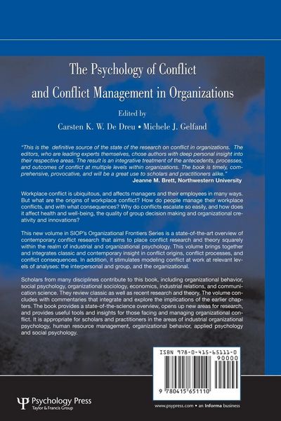 Produktbild: The Psychology of Conflict and Conflict Management in Organizations