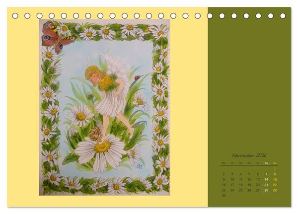 Produktbild: Blumen Elfen (Tischkalender 2026 DIN A5 quer), CALVENDO Monatskalender