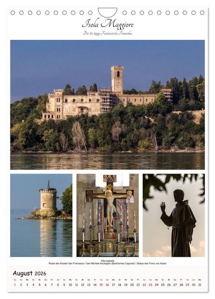 Produktbild: Architektur und Kunst in Mittelitalien (Wandkalender 2026 DIN A4 hoch), CALVENDO Monatskalender