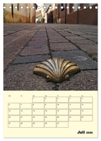 Produktbild: Buen Camino - Mein Jakobsweg - Camino Franc&eacute;s (Tischkalender 2026 DIN A5 hoch), CALVENDO Monatskalender