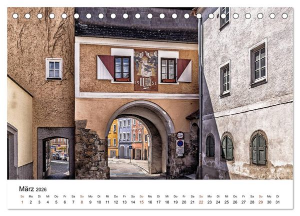 Produktbild: Sonniges Sch&auml;rding, Barockstadt am Inn (Tischkalender 2026 DIN A5 quer), CALVENDO Monatskalender