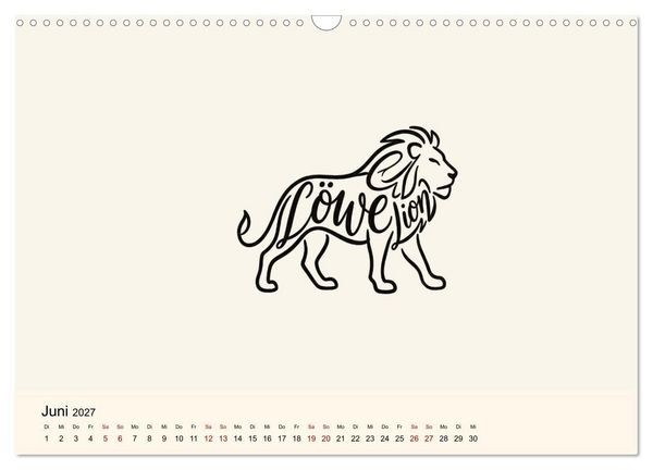 Produktbild: Buchstabentiere (Wandkalender 2027 DIN A3 quer), CALVENDO Monatskalender