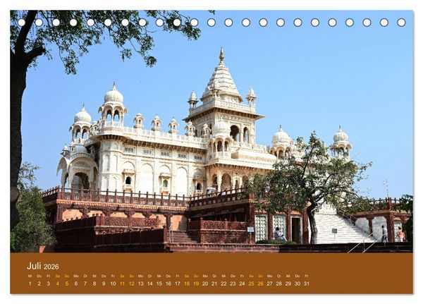Produktbild: Jodhpur: Die blaue Stadt in Indien (Tischkalender 2026 DIN A5 quer), CALVENDO Monatskalender