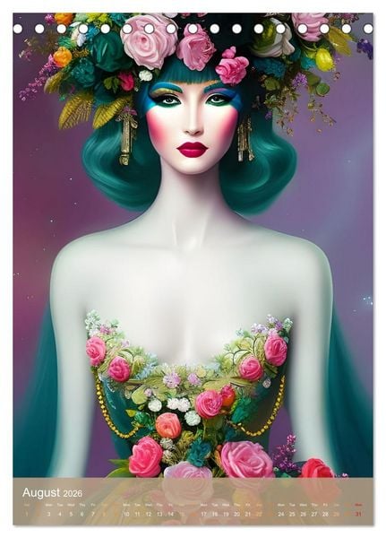 Produktbild: Future Fashion Unveiled (Desk Calendar 2026 DIN A5 portrait), CALVENDO 12 Month DeskCalendar