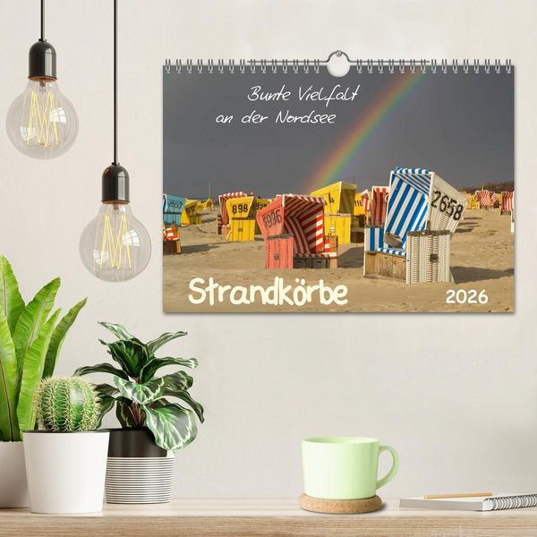 Produktbild: Strandk&ouml;rbe &ndash; bunte Vielfalt an der Nordsee (Wandkalender 2026 DIN A4 quer), CALVENDO Monatskalender