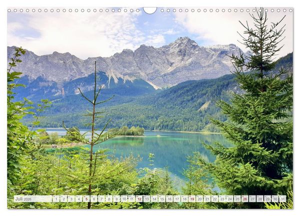 Produktbild: Mein Eibsee - Die Perle unterhalb der Zugspitze im Jahresverlauf (Wandkalender 2026 DIN A3 quer), CALVENDO Monatskalender