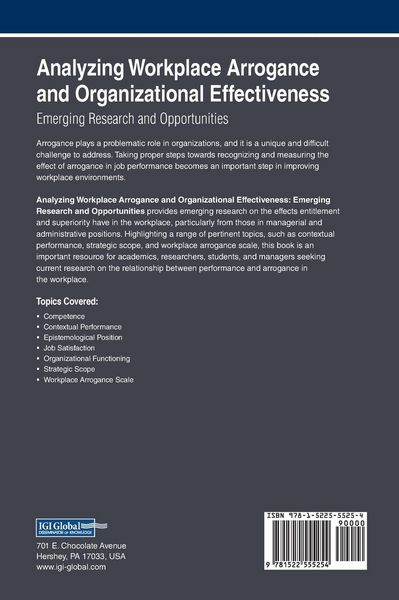 Produktbild: Analyzing Workplace Arrogance and Organizational Effectiveness