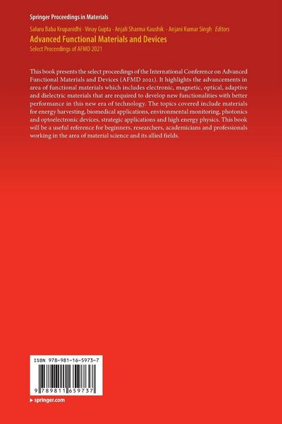 Produktbild: Advanced Functional Materials and Devices