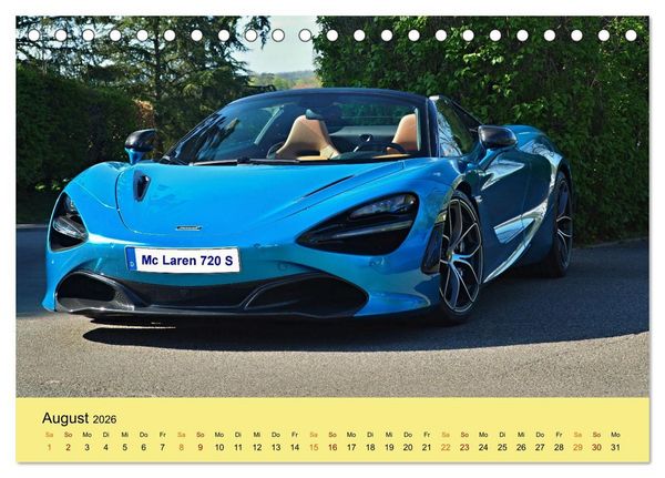 Produktbild: Supersportler mit viel PS (Tischkalender 2026 DIN A5 quer), CALVENDO Monatskalender