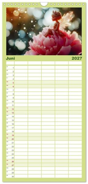 Produktbild: Familienplaner 2027 - Niedliche Naturwesen mit 5 Spalten (Wandkalender, 21 x 45 cm) CALVENDO