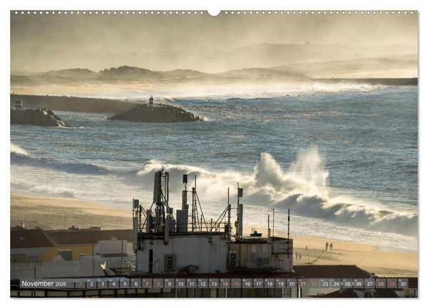 Produktbild: OCEAN POWER - Die Riesenwellen von Nazar&eacute; (hochwertiger Premium Wandkalender 2026 DIN A2 quer), Kunstdruck in Hochglanz