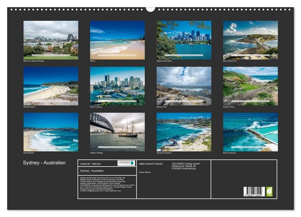 Produktbild: Sydney - Australien (Wandkalender 2026 DIN A2 quer), CALVENDO Monatskalender