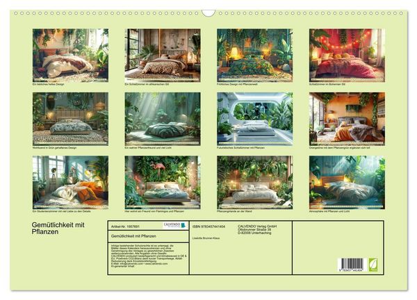 Produktbild: Gem&uuml;tlichkeit mit Pflanzen (Wandkalender 2026 DIN A2 quer), CALVENDO Monatskalender