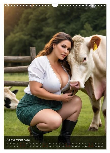 Produktbild: XXL Farm Girls (Wandkalender 2026 DIN A3 hoch), CALVENDO Monatskalender