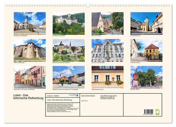 Produktbild: Loket - Das b&ouml;hmische Rothenburg (Wandkalender 2026 DIN A2 quer), CALVENDO Monatskalender