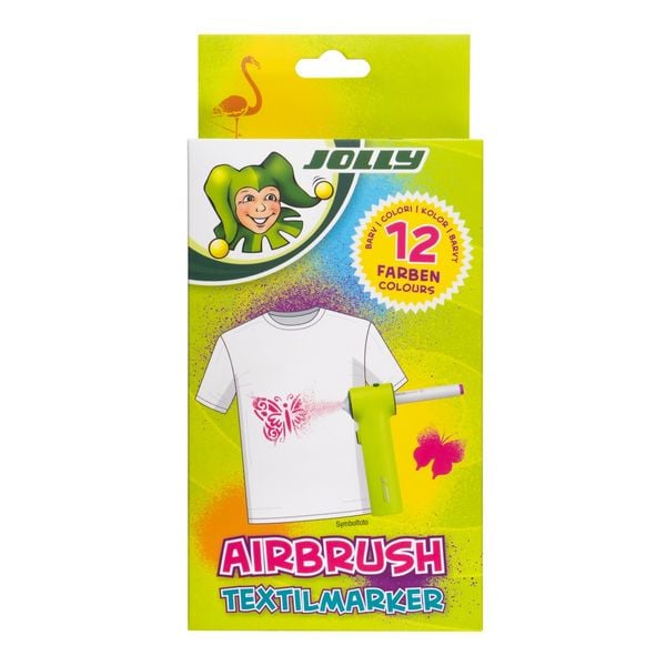 Produktbild: JOLLY Filzstifte Airbrush Textilmarker Nachf&uuml;llung, 12er Set