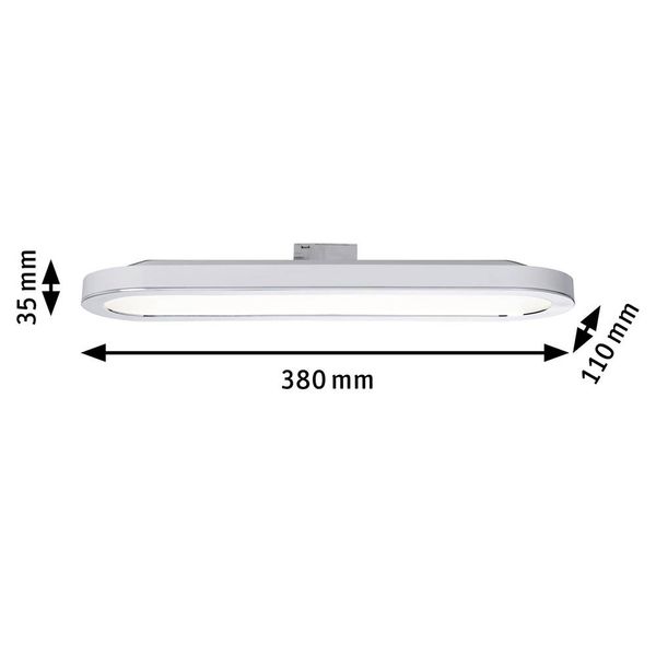 Produktbild: Paulmann Panel Loop Hochvolt-Schienensystem-Leuchte URail LED fest eingebaut 7 W LED Wei&szlig;, Chrom