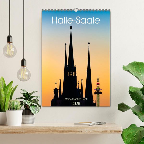 Produktbild: Halle/Saale - Meine Stadt im Licht (Wandkalender 2026 DIN A2 hoch), CALVENDO Monatskalender