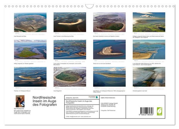 Produktbild: Nordfriesische Inseln im Auge des Fotografen (Wandkalender 2026 DIN A3 quer), CALVENDO Monatskalender
