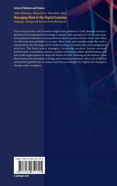 Produktbild: Managing Work in the Digital Economy