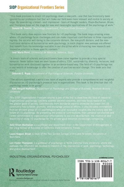 Produktbild: Using Industrial-Organizational Psychology for the Greater Good
