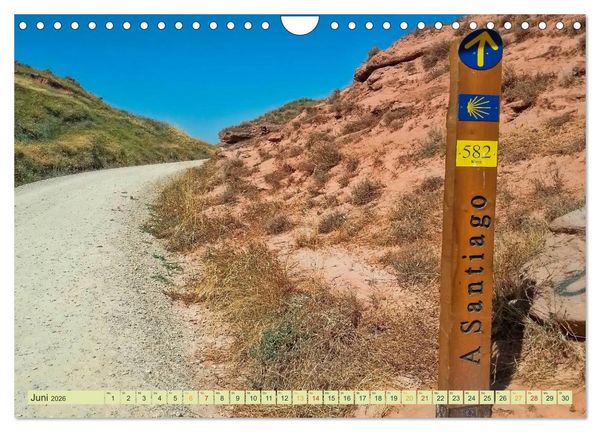 Produktbild: Jakobsweg - pilgern auf dem Camino de Santiago (Wandkalender 2026 DIN A4 quer), CALVENDO Monatskalender
